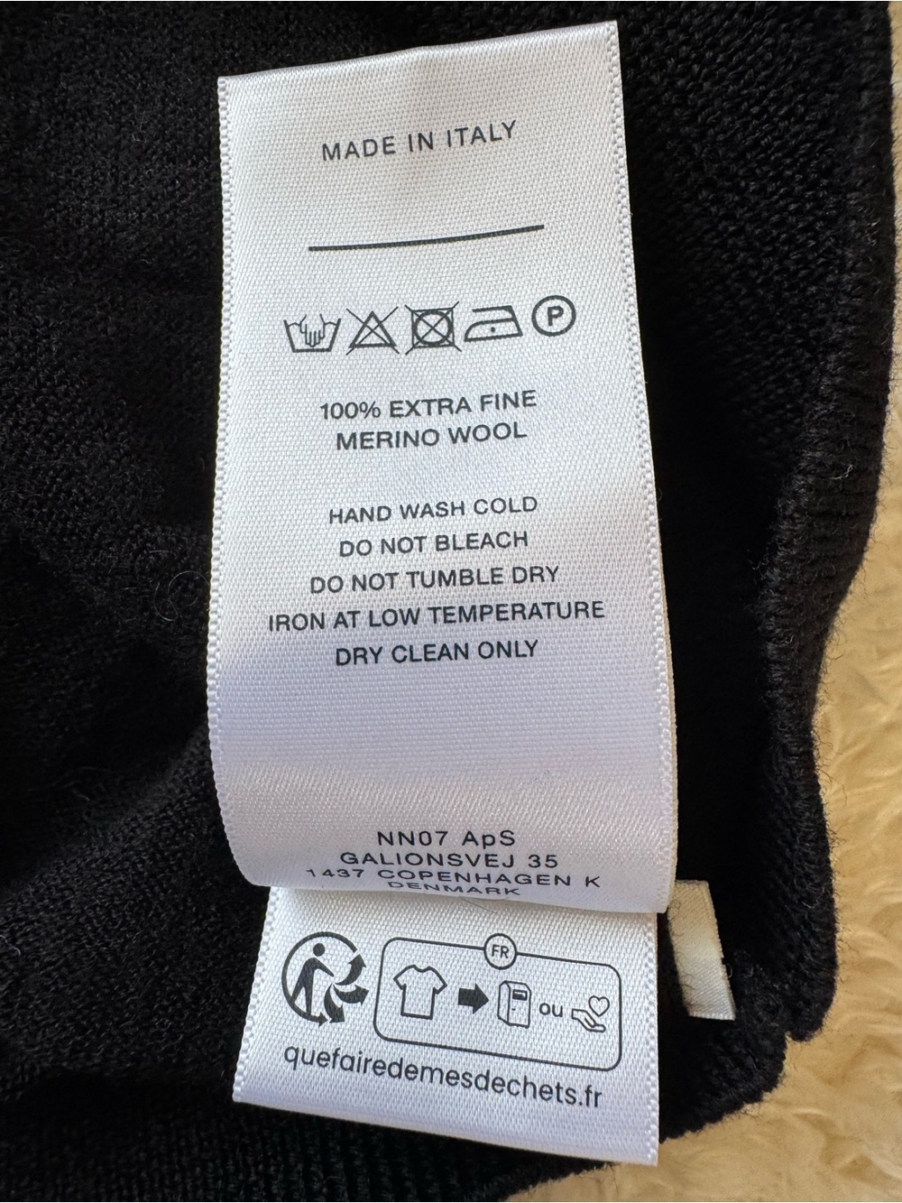NN07 black turtleneck sweater Richard 6630 100% extra fine merino wool top - Picture 10 of 11